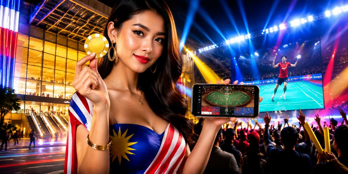 Meja Baccarat dengan suasana Malaysia Kuala Lumpur